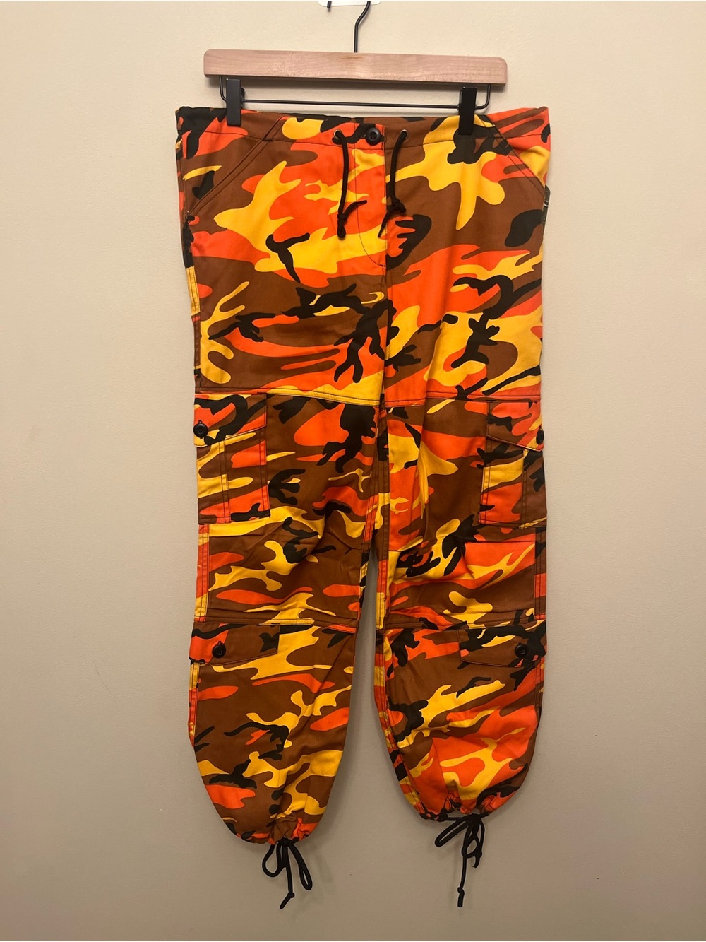 NWT Rothco Paratrooper Fatigues Orange Camo Women's Size XS 8 Pocket